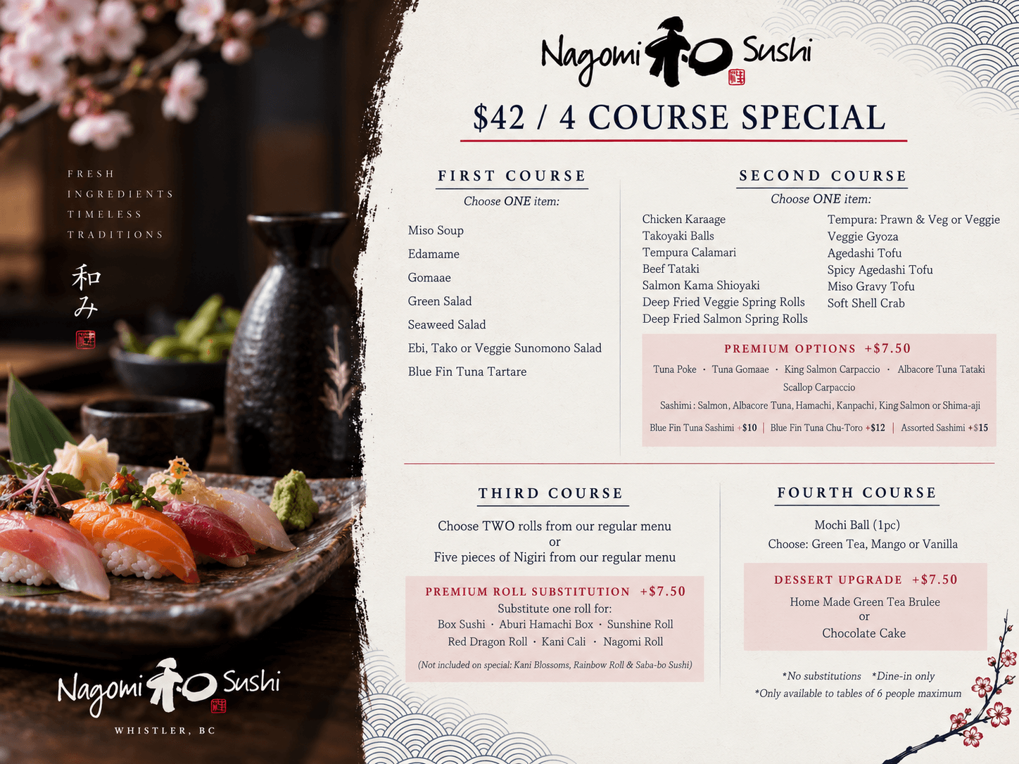 4-Course Special $42